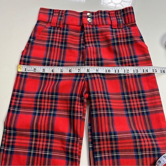 Retro Vintage 1970s JC Penny Tartan Plaid Flare Pants - Picture 9 of 11